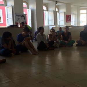 Brasil, Du coup, on a fait notre cours sur place, des débats...