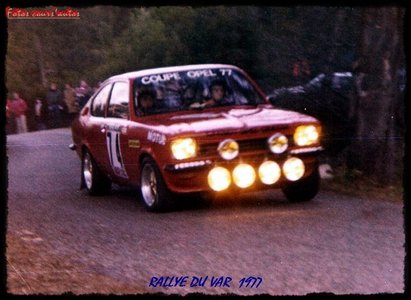 RALLYE du VAR 1977, scan var 77 opel kadett gte