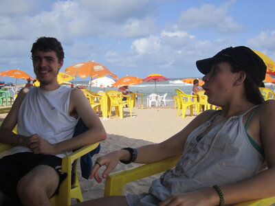 Brasil, A la plage de Pina avec Lina