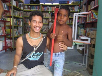 Brasil, Calango avec le petit Pedro