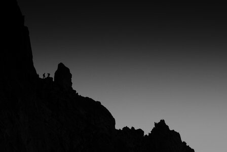 Mercantour, Alpinistes dans le Vallon Cabret