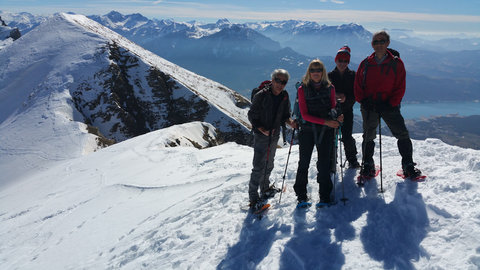 Randonnée du 26/02/2017 au sommet de la Fourche, 4 des 7 randonneurs