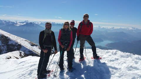 Randonnée du 26/02/2017 au sommet de la Fourche, 4 des 7 randonneurs