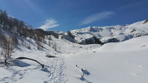 Randonnée du 26/02/2017 au sommet de la Fourche, Montée vers le col