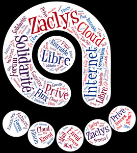 T-shirt Zaclys logos, nuage 1_shape_blanc