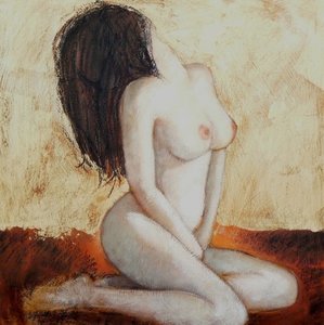 Peintures de nus, NUE 1- huile  dim 80X80