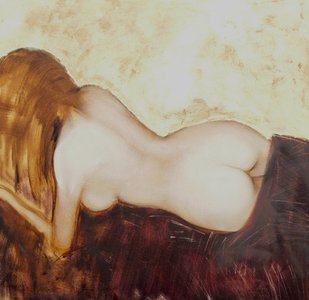 Peintures de nus, NUE 2 -huile dim 80x80