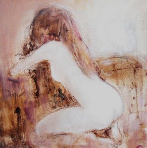 Peintures de nus, NUE 8 -huile  dim 40x40