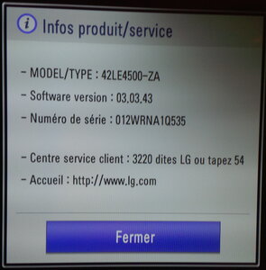 TV LG, LG_infos