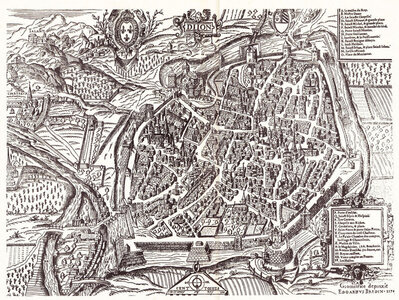 Dijon ., plan de dijon -1754