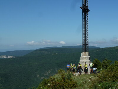 VTT Drôme, croix du Vellan à Plan de Baix