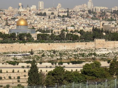 2018 Palestine , 046 Jérusalem: Dôme du Rocher et Porte Dorée