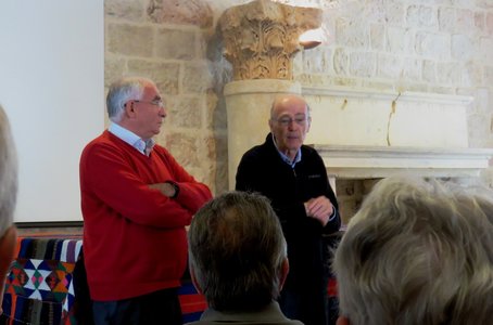 2018 Palestine , 070 Jérusalem: couvent St Etienne JJ Pérennès et J Michel de Tarragon de l’’Ecole biblique