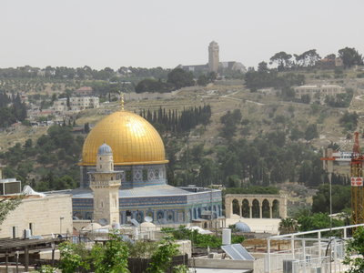 2018 Palestine , 103 Jérusalem: le Dôme du Rocher vu du sommet de la synagogue Yehuda He Hassid