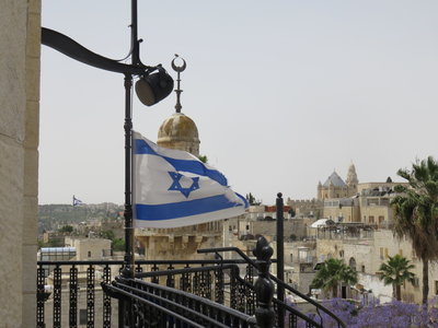2018 Palestine , 104 Jérusalem:  vue du sommet de la synagogue Yehuda He Hassid