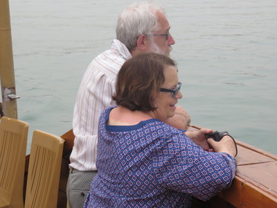 2018 Palestine , 243 sur le lac de Tibériade: Yves et Janine