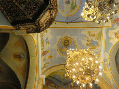 2018 Palestine , 313 Nazareth: plafond de l’’ église grecque orthodoxe de St Gabriel