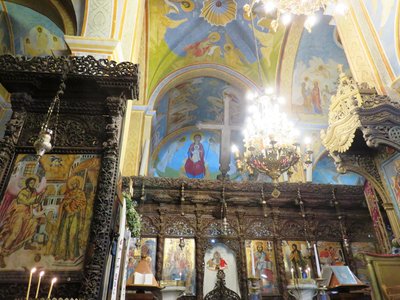 2018 Palestine , 314 Nazareth: plafond de l’’ église grecque orthodoxe de St Gabriel