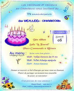 10ème anniversaire des Veillées Chansons (8/12/2018), 0002_10eme_anniversaire_Invites