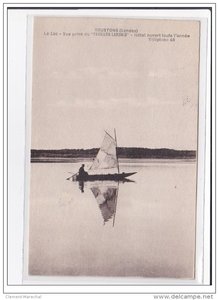 Cartes postales de Soustons, 03 Pecheur à la voile