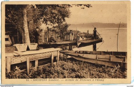 Cartes postales de Soustons, 04 port de pecheurs 07