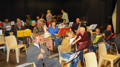 Musique saison 2017-2018, Répétition harmonie PLO sur la scène24 Mai 2018-15