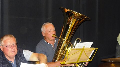 Musique saison 2017-2018, Répétition harmonie PLO sur la scène24 Mai 2018-19