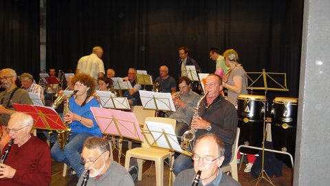 Musique saison 2017-2018, Répétition harmonie PLO sur la scène24 Mai 2018-30