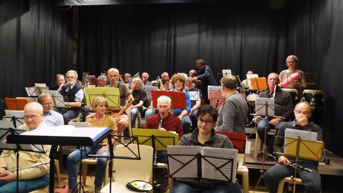 Musique saison 2017-2018, Répétition harmonie PLO sur la scène24 Mai 2018-40