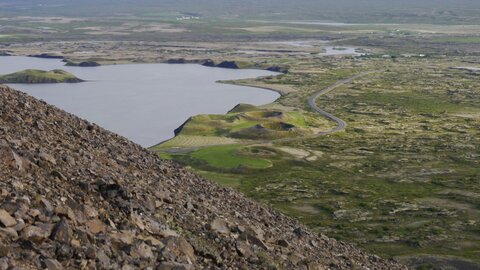 Islande, juin 20108, _1200894 Sud de Myvatn depuis Vindbergarfjall
