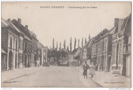 cartes postales anciennes St Venant et env., Faubourg de la gare
