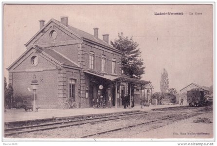 cartes postales anciennes St Venant et env., la gare 00