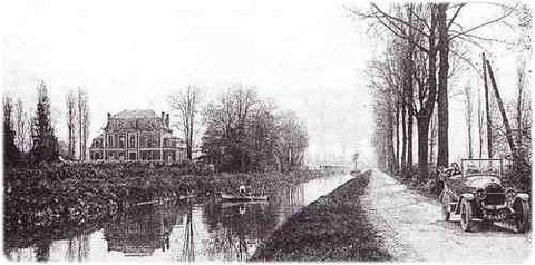 cartes postales anciennes St Venant et env., lys chemin de halage