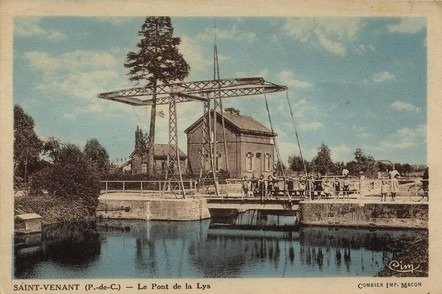 cartes postales anciennes St Venant et env., pont-levis 04