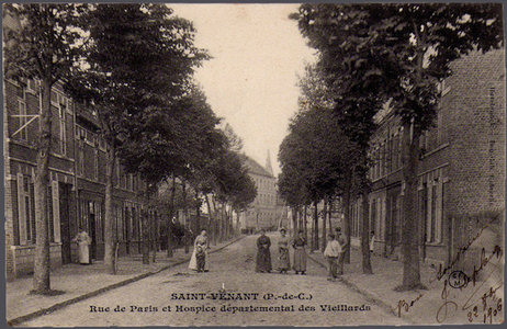 cartes postales anciennes St Venant et env., rue de Paris 006