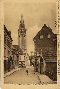 cartes postales anciennes St Venant et env., rue du nord