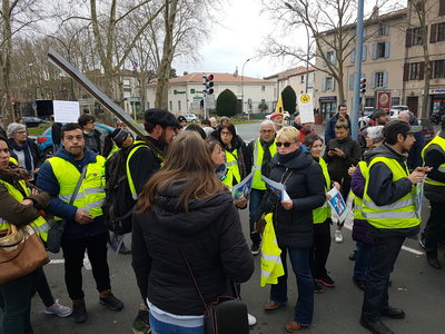 Castres - 4/03/2019 : Mobilisation visite Ministre des Transports, 20190304_153857