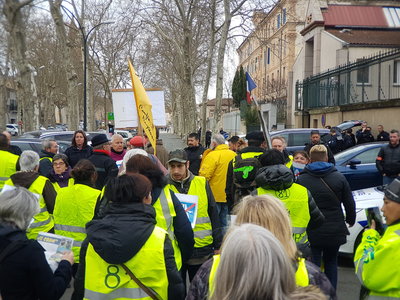 Castres - 4/03/2019 : Mobilisation visite Ministre des Transports, 20190304_153944