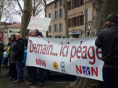 Castres - 4/03/2019 : Mobilisation visite Ministre des Transports, 20190304_154909