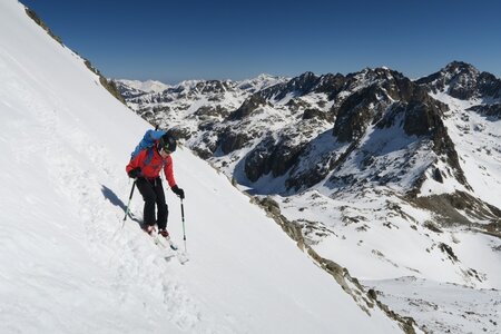 Raid ski de rando Encantats 2019, Descente un tantinet raide depuis le Tuc de la Ratera