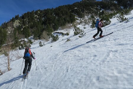 Raid ski de rando Encantats 2019, Samedi 16 mars : montée vers le refuge Restanca