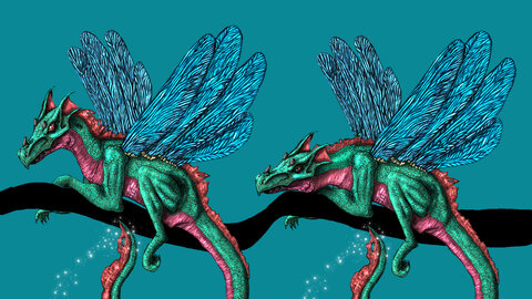 Zèbres, dragon-endormi