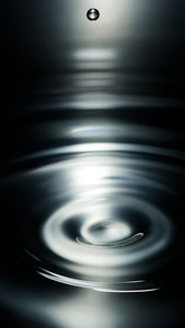 Gouttes d'eau, impact imminent