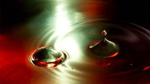 Gouttes d'eau, paysage