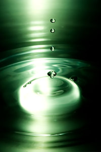 Gouttes d'eau, Un vert d’’eau