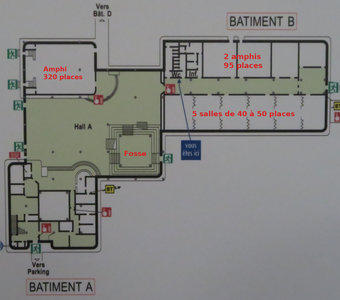SOTM FR 2020 Nantes – École Centrale, Plan évacuation annoté