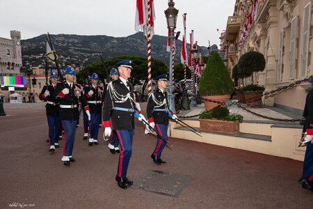 Carabiniers du Prince- Fête Nationale-Répétition, répétion F.N. 2019  191 