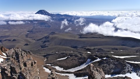 Nouvelle Zélande, novembre à janvier 2019-20, _1280525 raw Ngauruhoe depuis flancs du Ruapehu  Tongariro NP  ile du nord