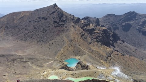 Nouvelle Zélande, novembre à janvier 2019-20, _1280361 raw Lacs Emeraudes depuis Red Crater  Tongariro NP  ile du nord