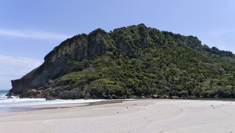 Nouvelle Zélande, novembre à janvier 2019-20, _1260565 raw  Kohaihai Bluff  vu depuis Kohaihai Beach  Heaphy Track  ile du sud